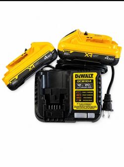 DEWALT 20V MAX XR POWERPACK 4.0Ah Battery 2-Pack + Charger NEW