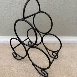Black Metal Wine Rack