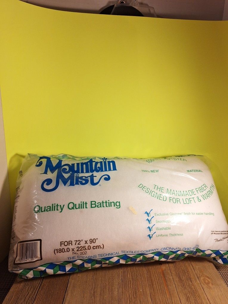 Mountain Mist Polyester Quilt Batting For 72"×90"-$13.00