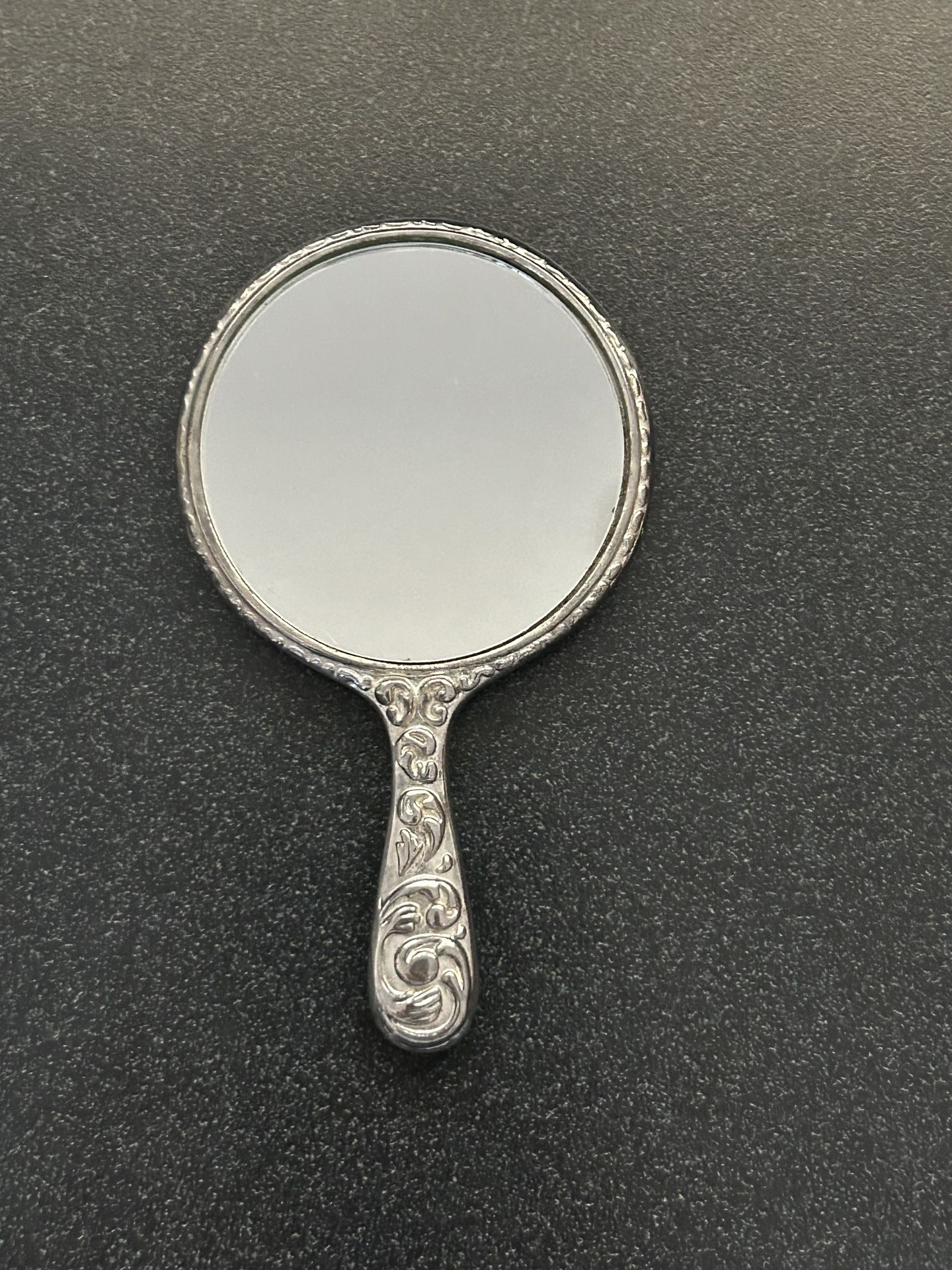 Vintage Compact Make Up Mirror With Protective Cary Bag.