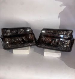 HL-OH-CCOL044P-SM-CL1  2004-2012 Chevy Colorado GMC Canyon Smoked Factory Style Headlights