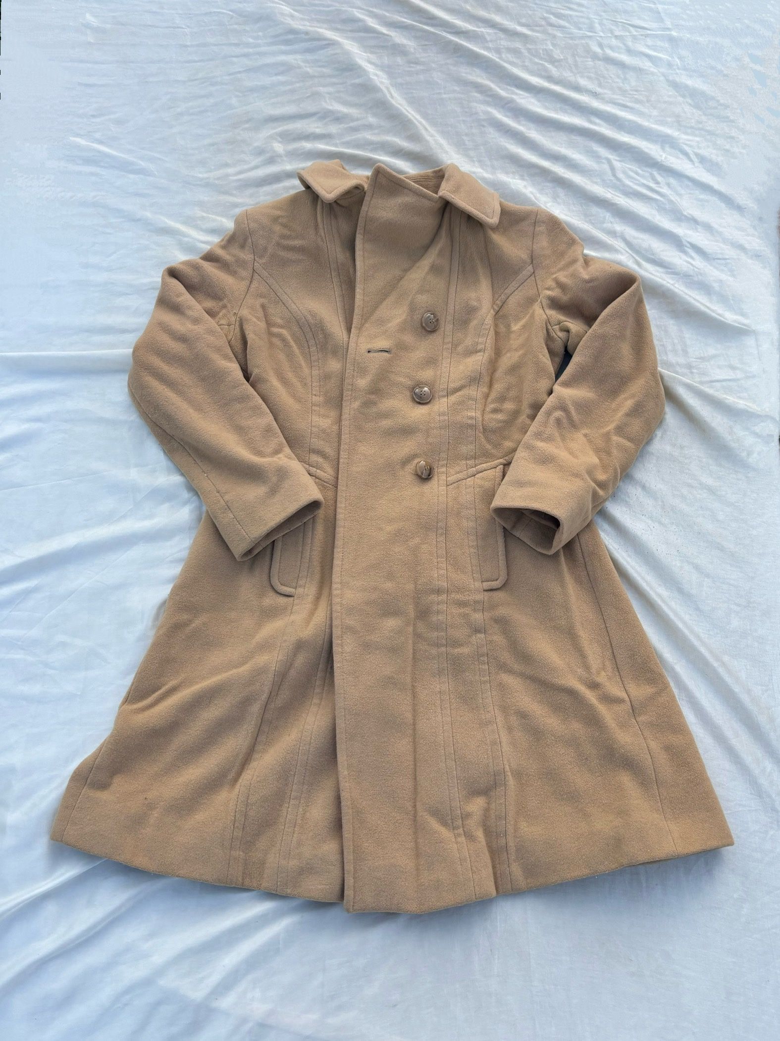Vintage Anne Klein Tan Wool Petticoat US Women’s Small