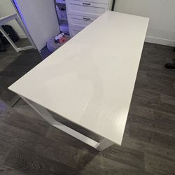 63 inch white office desk  (2 desks available) 