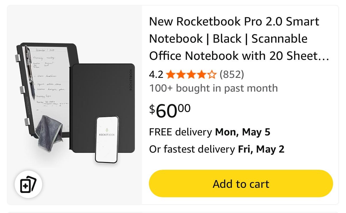 Letter Size Rocket Notebook
