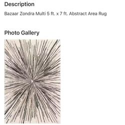 Abstract Beautiful New 5x7 Rug