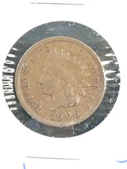 #646 Indian 1906 one cent USA coin