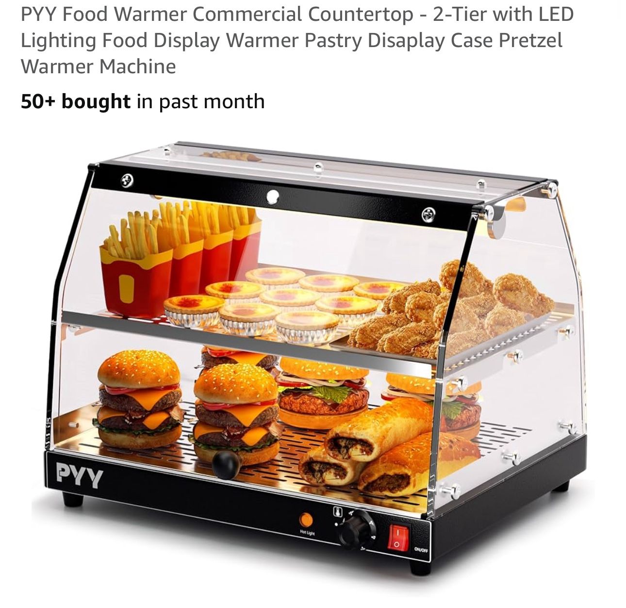 Food Warmer Commercial Countertop - 2-Tier