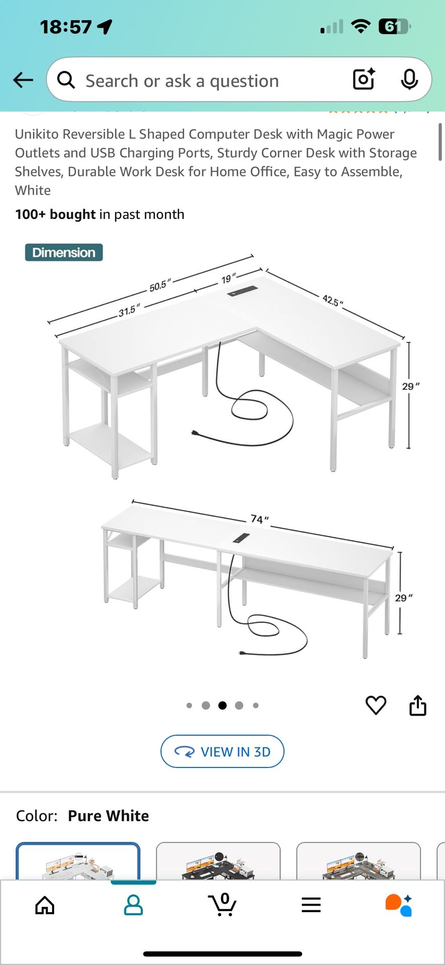 White Office Desk