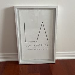 LA Coordinates Framed Wall Art