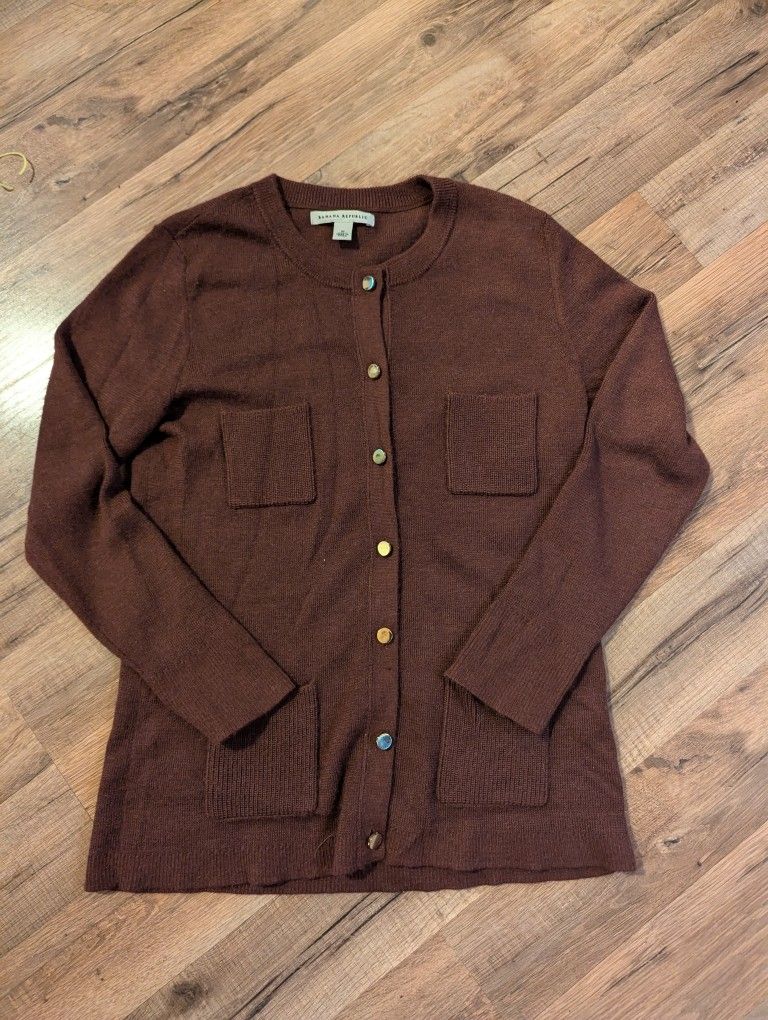 Banana Republic Burgundy Cardigan