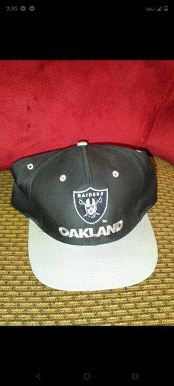 Oakland Raiders Vintage Logo 7 Game Day Hat Snapback Black NFL 90's