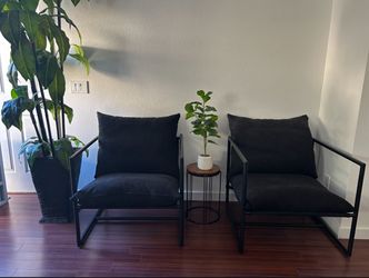 2 sling accent chairs