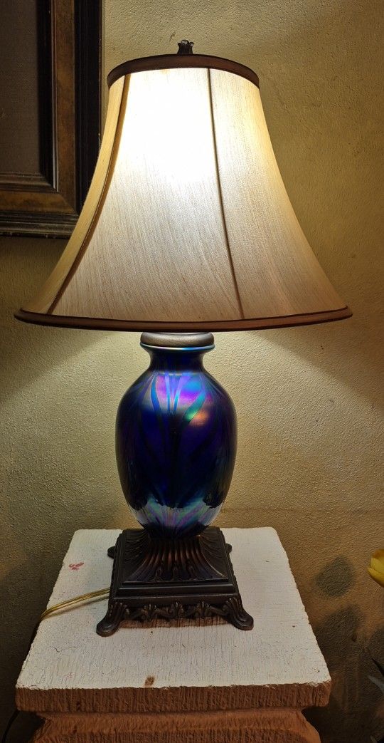 Antique Circus Glass Lamp