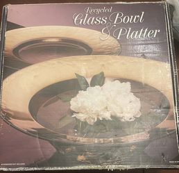 20” Glass Bowl & Platter