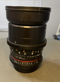 Rokinon Cine DS DS35M-C 35mm T1.5 AS IF UMC Full Frame Cine Wide Angle Lens for Canon EF