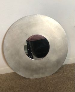 Solid Brushed Steel Modern Mirror ( 21”)