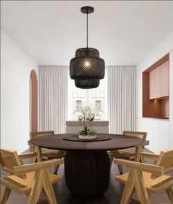 Black boho chandelier
