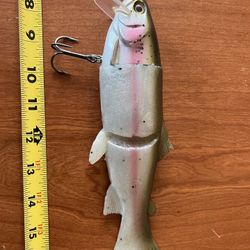 Original Castaic Lipped,  Soft Body 9” Swimbait, New Old Stock, Rainbow Trout Largemouth Bass, Striper Lure  