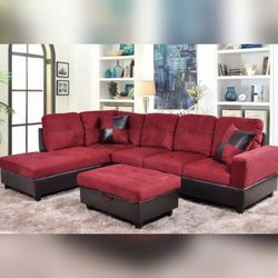 Brand New 2pc Sectional With FREE Ottoman Ready For Delivery 🚚 