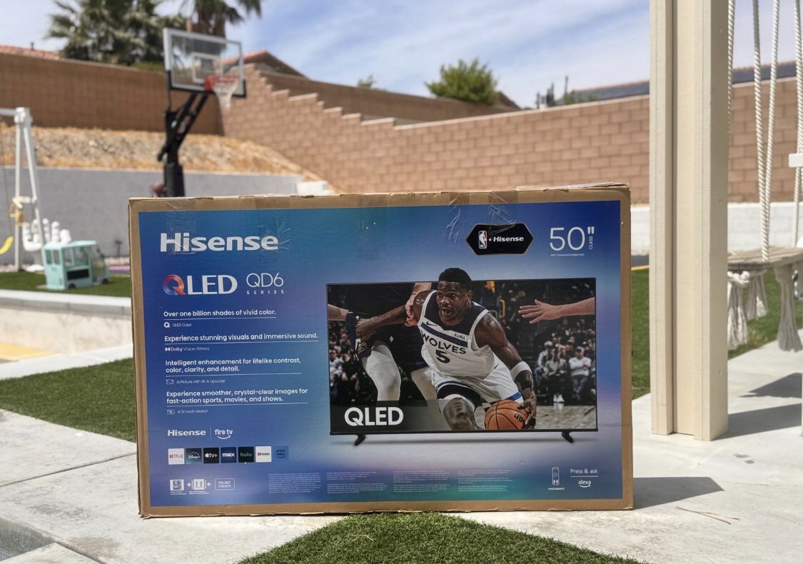 MV 50” Hisense smart 4k Qled hdr tv