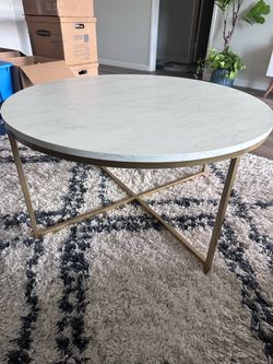 BELLEZE 36inch Round Coffee Table