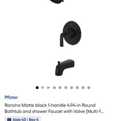 Pfister Rancho Matte Black Shower Tub Kit 