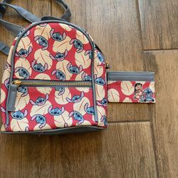 Kilo & Stitch Mini Backpack And Wallet