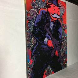 Canvas wall decoration 30”x42”. Brand new we can make it in different sizes, from 4.5”x4.5” to 30”x66”, Wood frame and sprayed with glossy clear coat