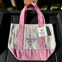 Trader Joe’s mini pink tote bag