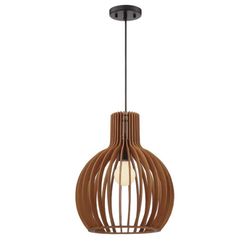 Designers Fountain Kahale 1-Light Mehana Wood Hanging Pendant