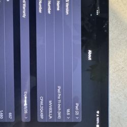 iPad 11 Inch Pro M4 WiFi 
