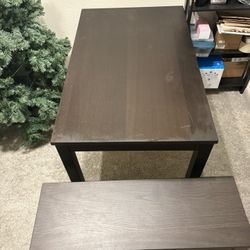 Extending Dining Table and Bench Set