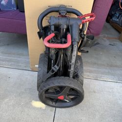 Cliq 3.0 Folding Golf Cart -thermoelectric Cooler - Exercise Buckle Stand -outdoor Wall Picture