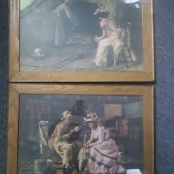 Set Of Old Paintings Circa 1898 HARRY Herman ROSELAND