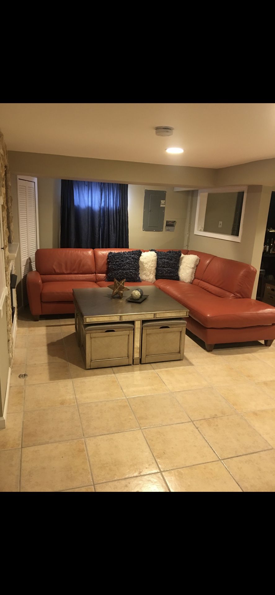 Rust Sectional Couch