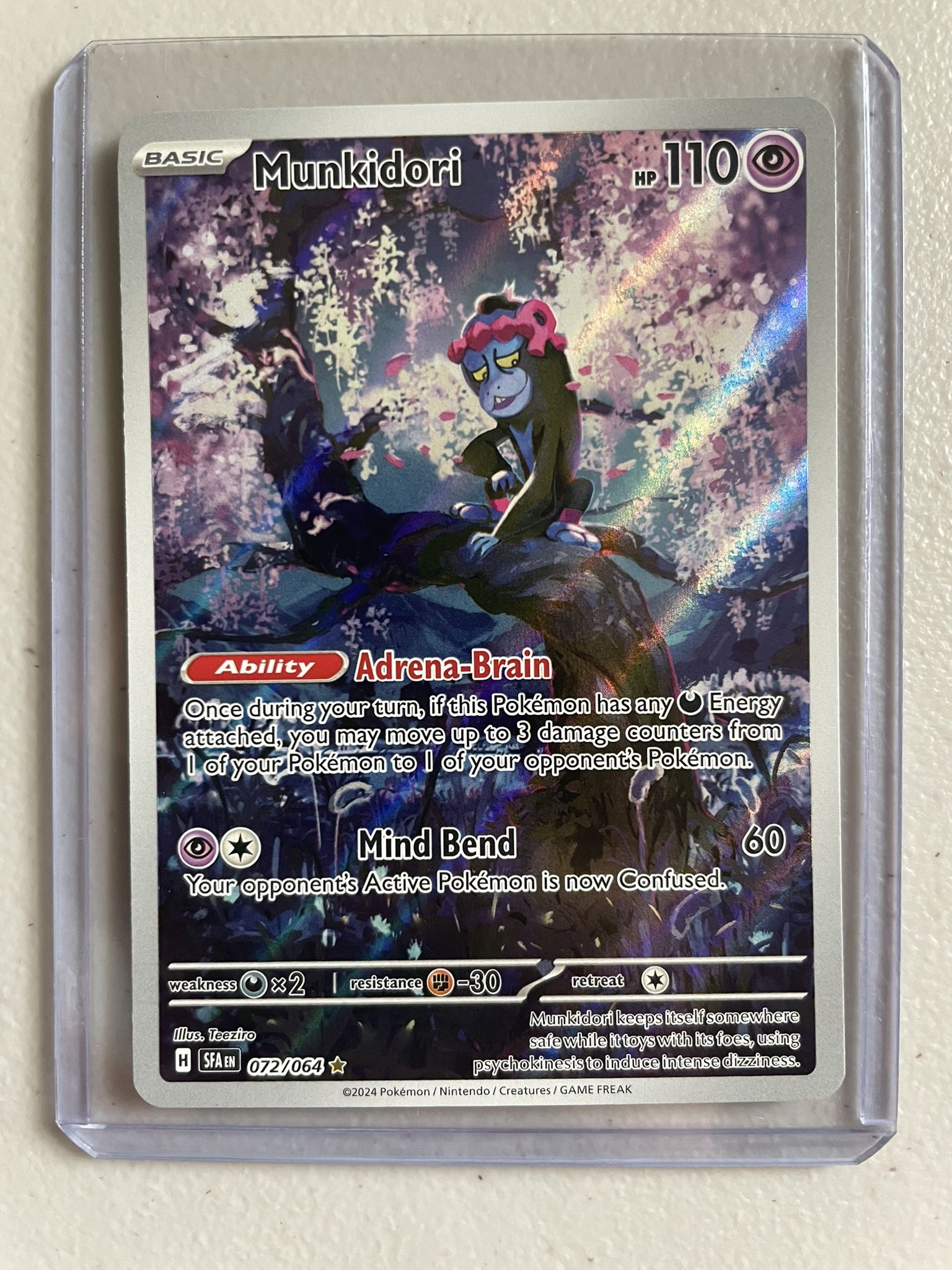 Munkidori 072/064 Shrouded fable illustration rare Pokemon