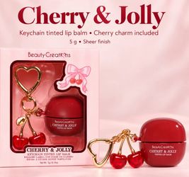 Lips Beauty Creations Cherry Christmas "Cherry & Jolly" Keychain Tinted Lip Balm