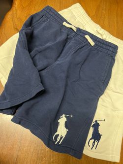 Boys Ralph Lauren Polo Shorts Size M 10/12 Blue White