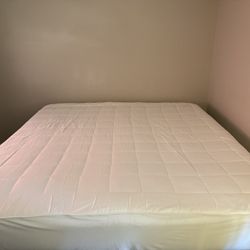 King Mattress, 2 Toppers, And Metal Frame 