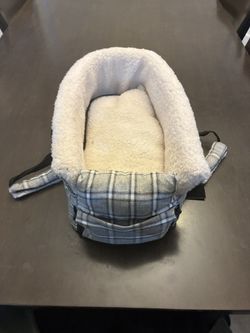 Cozy plaid pet carrier