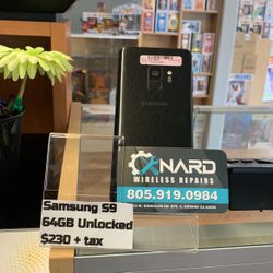 Samsung S9 . 64 GB . Unlocked . $230 + Tax