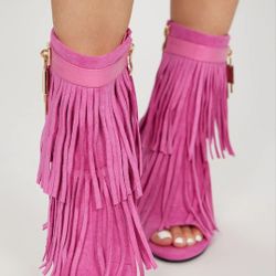 FASHION NOVA New Girl On Da Block Flat Sandals- Pink