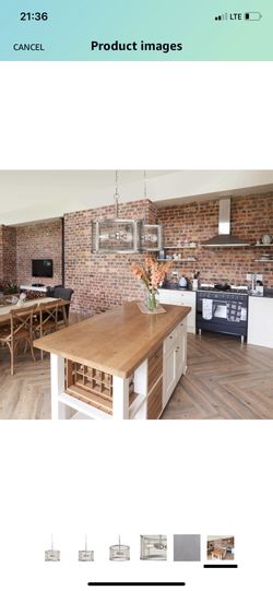 Emmett Three-Light Indoor Pendant Light, Galvanized Steel Finish