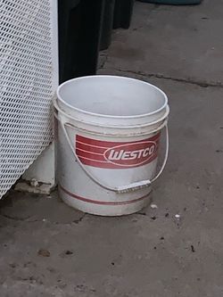 White Useful Tools Buckets Containers