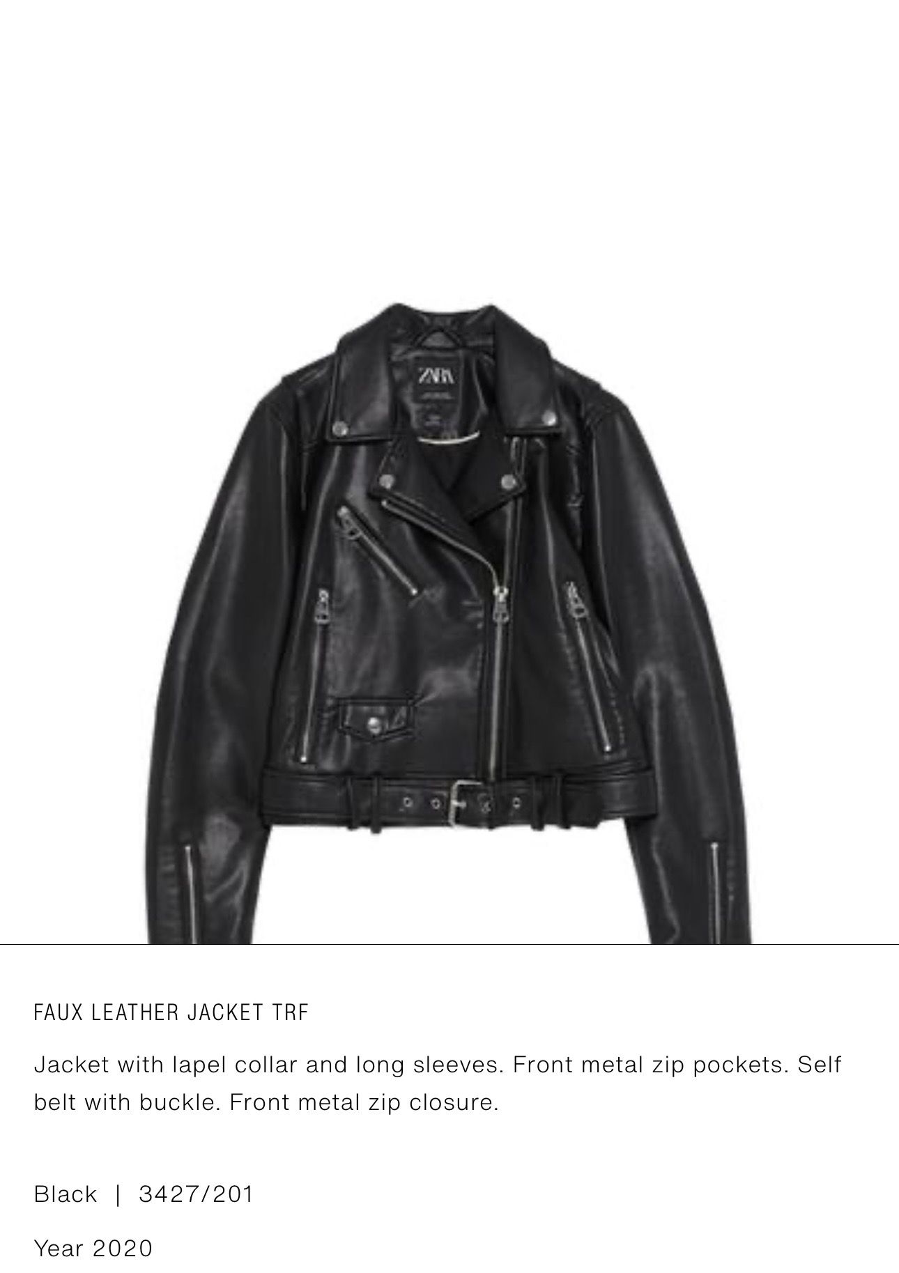 Zara leather jacket