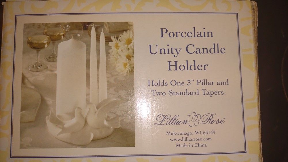 Porcelain Unity Candle Holder