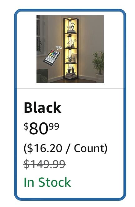Corner Shelf with Light