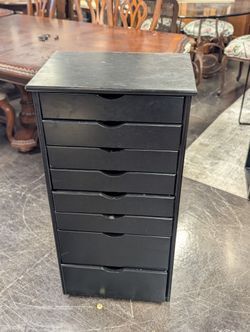 Black 8 Drawer Storage Cart