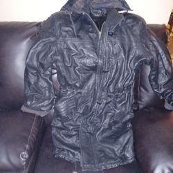 Men's Leather Winter Coat $60