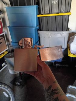 Copper Finish Flip-Top Pocket Lighter